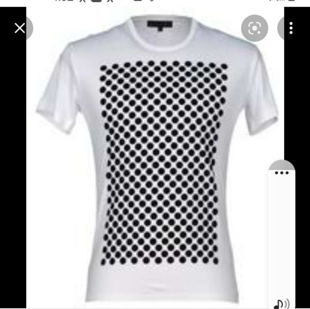 Jonathan Saunders White Polka Dot Short Sleeves T Shirt - Sz L